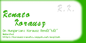 renato korausz business card